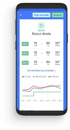 App para gestão de academia Tecnofit e app para alunos
